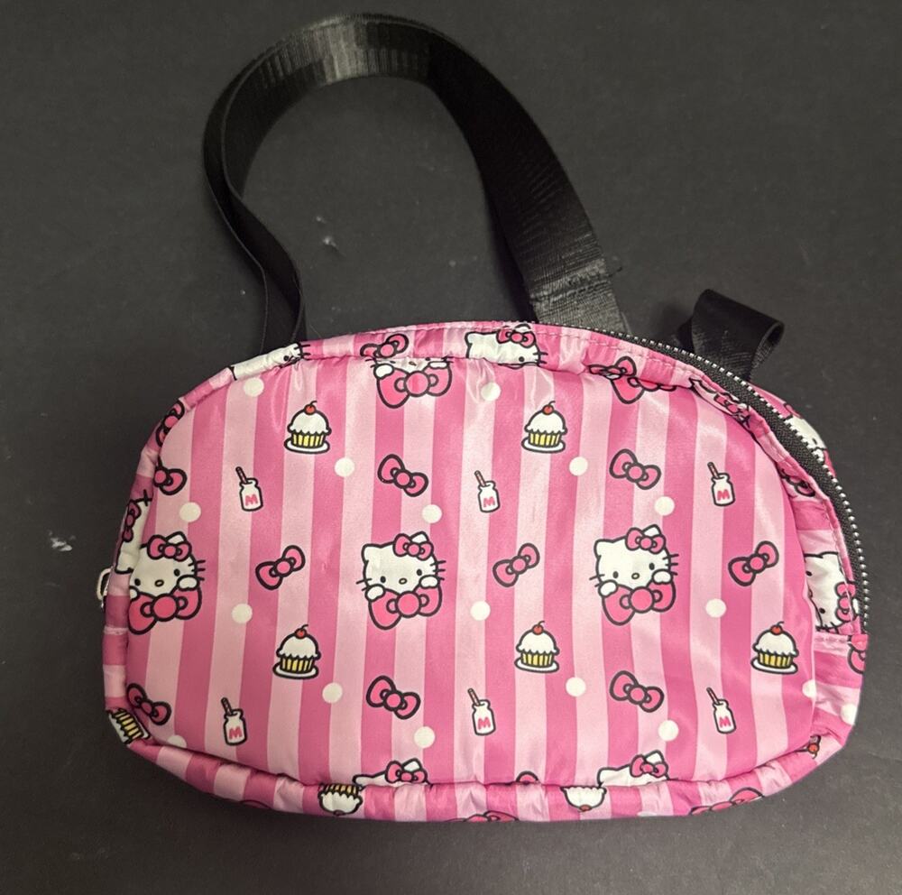 Sanrio Hello Kitty Milk Cupcake Bow Crossbody Bag Fanny Pack Waist Belt Licensed